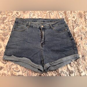 ⭐ 3 for $15 SHEIN Blue Jean Shorts High-Waisted Frayed Hem